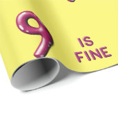 Papier Cadeau Neuf est fin 9e anniversaire (Coin rond)