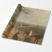 Papier Cadeau Neuf Greyhounds Dans Un Paysage Jacques Laurent (Déroulé)