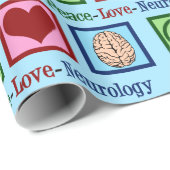 Papier Cadeau Neurologie de l'amour pour la paix (Coin rond)