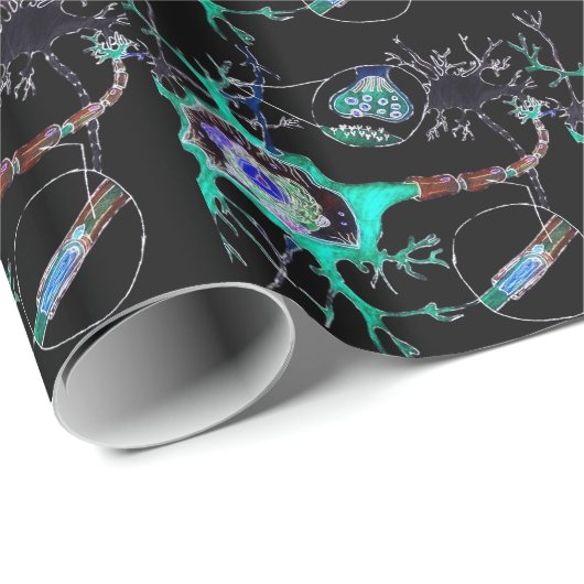 Papier Cadeau Neuron ! (Coin rond)