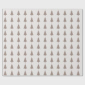 Papier Cadeau Neutral Christmas Trees Minimalist Wrapping Paper (Plat)