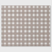 Papier Cadeau Neutral Taupe Christmas Plaid Pattern (Plat)