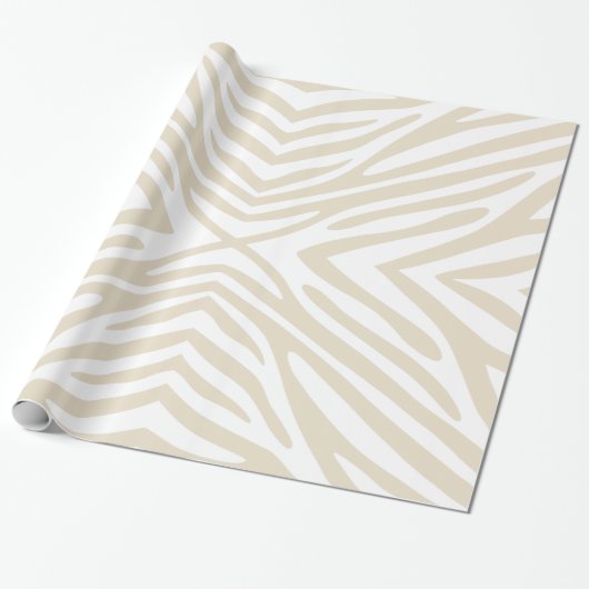 Papier Cadeau Neutral Zebra (Déroulé)