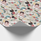 Papier Cadeau Neutre Floral Hiver Magnolia (Coin)