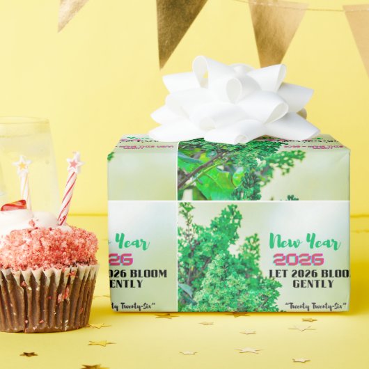 Papier Cadeau New Year 2026 Coffee Mug with Nature Forest Design (Fête d'anniversaire)