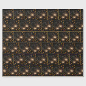 Papier Cadeau New Year Sparklers On a Midnight Clock (Plat)