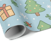 Papier Cadeau New Year's Eve in the forest (Coin rond)