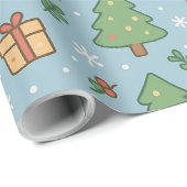 Papier Cadeau New Year's Eve in the forest (Coin rond)