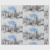 Papier Cadeau New York City Manhattan Skyline (Plat)