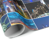 Papier Cadeau New York City New YC collage photo ville (Coin rond)