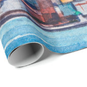 Papier Cadeau New York, New York, États-Unis. Vue sur les gratte (Coin rond)