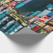 Papier Cadeau "New York" oil painting, a night view of New York, (Coin)