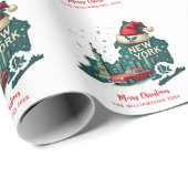 Papier Cadeau New York State Custom Joyeux Noël (Coin rond)