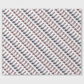 Papier Cadeau New York USA Pays Drapeau Typographie Drôle (Plat)