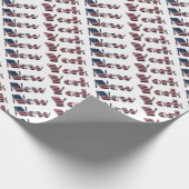 Papier Cadeau New York USA Pays Drapeau Typographie Drôle (Coin)