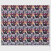 Papier Cadeau Newfoundland Dog Valentine's Day  (Plat)