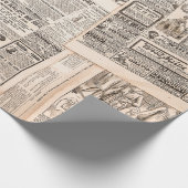 Papier Cadeau Newspaper pages with antique advertising. Woman's  (Coin)