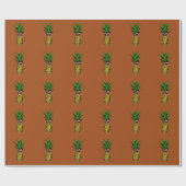 Papier Cadeau Newsprint ananas (Plat)