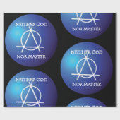 Papier Cadeau Ni Dieu, Ni Maître Symbole d'anarchie (Plat)