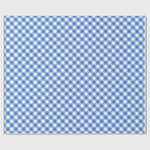 Papier Cadeau NIC classique bleu de PIC de motif de guingan (Plat)