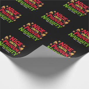 Papier Cadeau Nice Jusqu'À Proven Drôle Design de Noël Cheeky