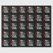 Papier Cadeau Nice Naughty Soccer Joueur Noël (Plat)