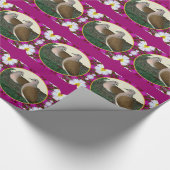 Papier Cadeau Nid de colombe et fleurs (Coin)