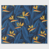 Papier Cadeau Night bird of Paradise garden 2 (Plat)