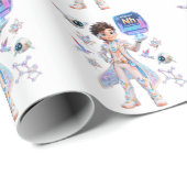 Papier Cadeau # Nihonium (Nh) – Atomique | Collection ATOMIVRA™ (Coin rond)
