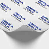 Papier Cadeau Nikola Tesla est mon super-héros (Coin)