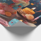 Papier Cadeau N'Importe Quel Âge Joyeux Anniversaire Bougie De G (Coin)