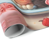 Papier Cadeau N'Importe Quel Âge Joyeux Anniversaire Bougie De G (Coin rond)