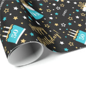 Papier Cadeau N'importe quel âge Joyeux gâteau d'anniversaire Tu (Coin rond)