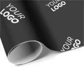 Papier Cadeau N'importe quel logo ou image téléchargée | Motif d (Coin rond)