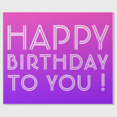 Papier Cadeau N'Importe Quel Nom Modifiable Joyeux Anniversaire (Plat)