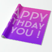 Papier Cadeau N'Importe Quel Nom Modifiable Joyeux Anniversaire (Déroulé)