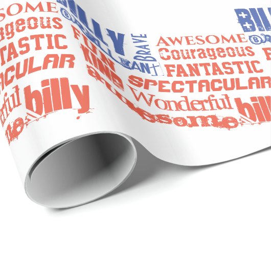 Papier Cadeau N'importe quel nom USA Drapeau Vous êtes génial Pe (Coin rond)