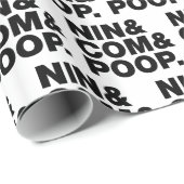 PAPIER CADEAU NIN & COM & POOP. (Coin rond)