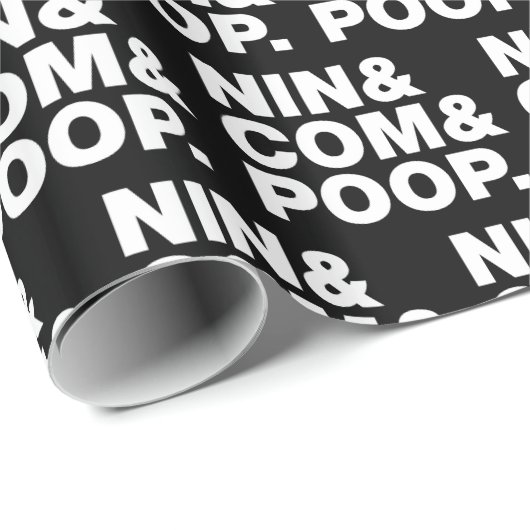 PAPIER CADEAU NIN & COM & POOP. (Coin rond)