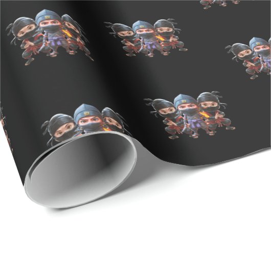 Papier Cadeau Ninja (Coin rond)