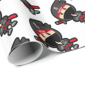 Papier Cadeau Ninja Boy (Coin rond)