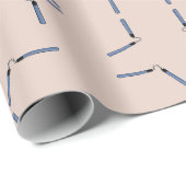 Papier Cadeau Ninja nunchaku (Coin rond)