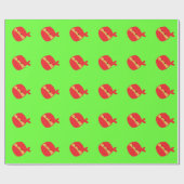 Papier Cadeau Ninja rouge (Plat)