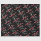 Papier Cadeau Ninja Silhouette (Plat)