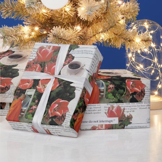 Papier Cadeau N'Interrompez Pas L'Argent Matin Café Thé Heure (Vacances)