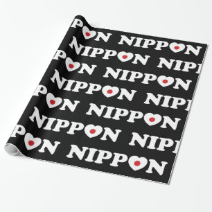 Papier Cadeau Nippon Love Coeur Drapeau papier enveloppant