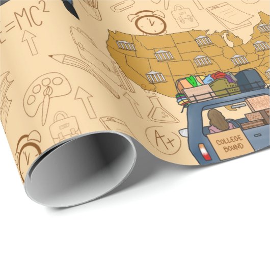 Papier Cadeau Niveau universitaire (Coin rond)