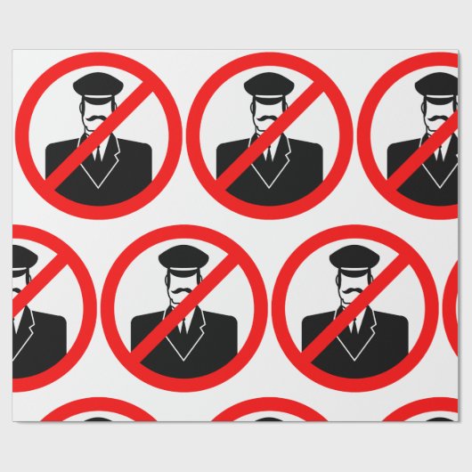 Papier Cadeau No Chauffeur Allowed Symbol Funny Warning (Plat)