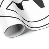 Papier Cadeau No Dogs Allowed Bold Black and White Symbol (Coin rond)