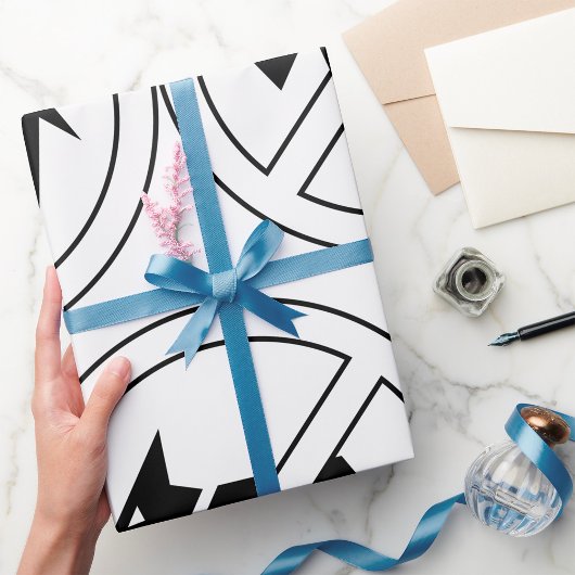 Papier Cadeau No Dogs Allowed Bold Black and White Symbol